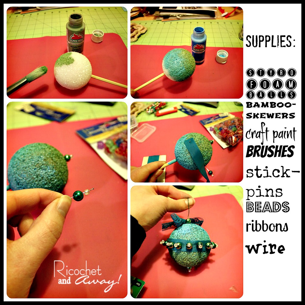 Ricochet and Away! DIY Foam Ball Ornaments