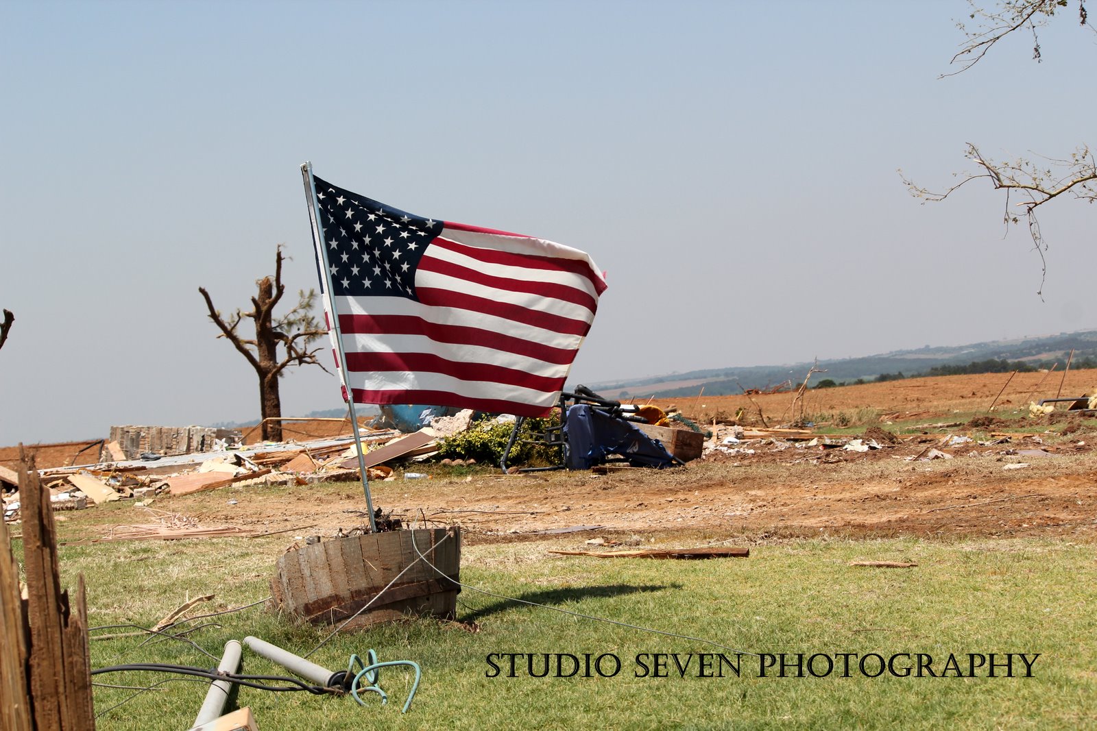 Studio 7 Photography Tornado path at Lookeba, Oklahoma