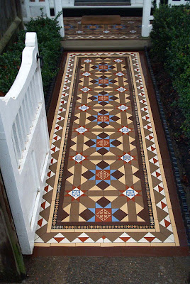 Victorian mosaic path multicoloured