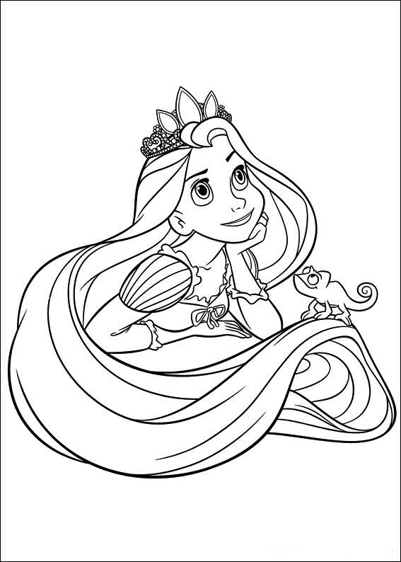 Princess Rapunzel Tangled Disney Coloring Pages