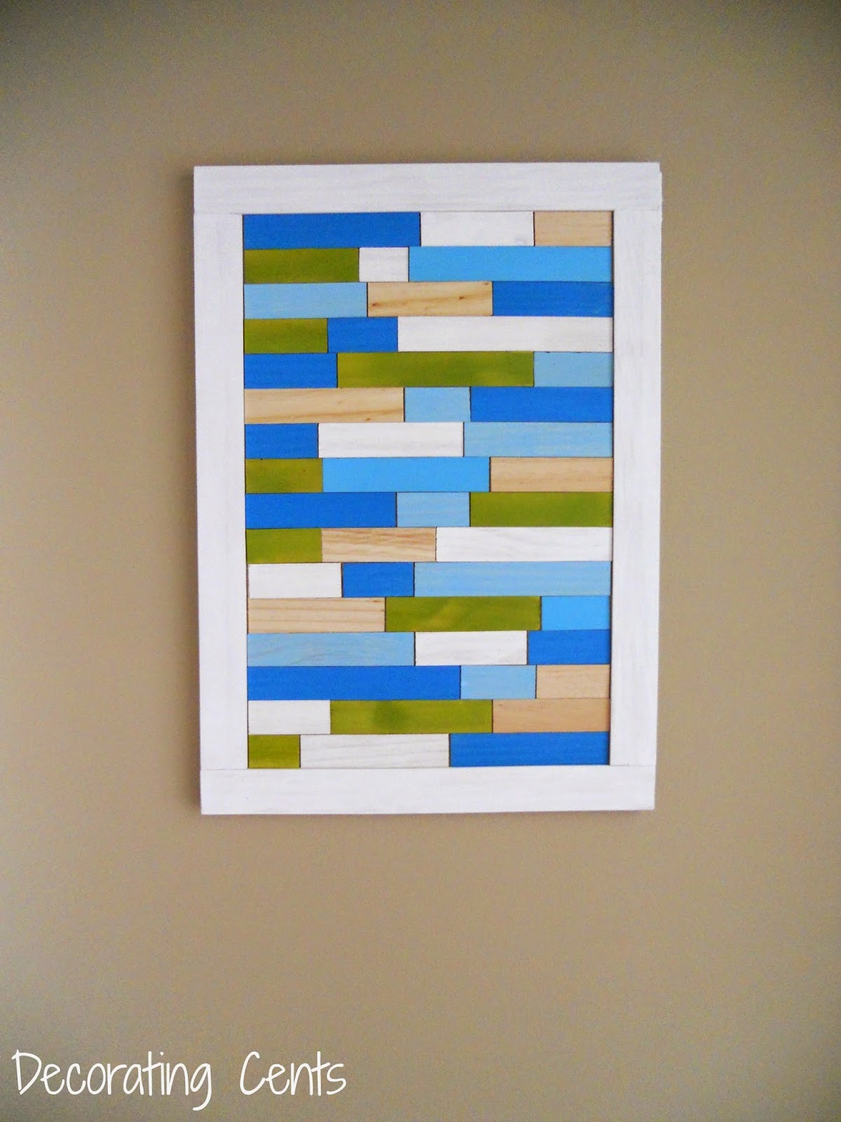 DIY Paint Stick Wall Art