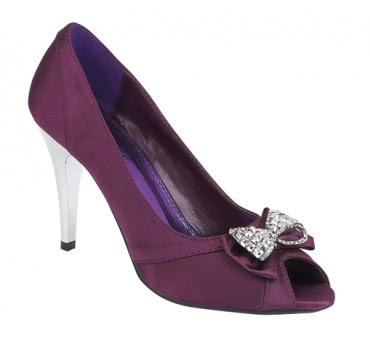 Violet purple high heels for wedding shoes