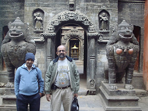 Hotel room-mate Mr Ashok.Agarwal and myself  in Patan(Monday 14-11-2011).