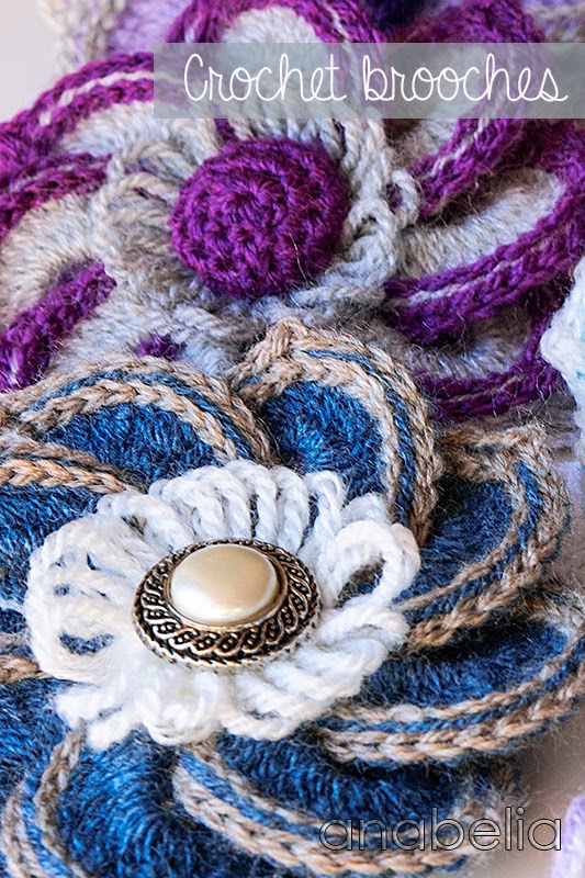 Anabelia craft design Crochet brooches, chart and tutorials