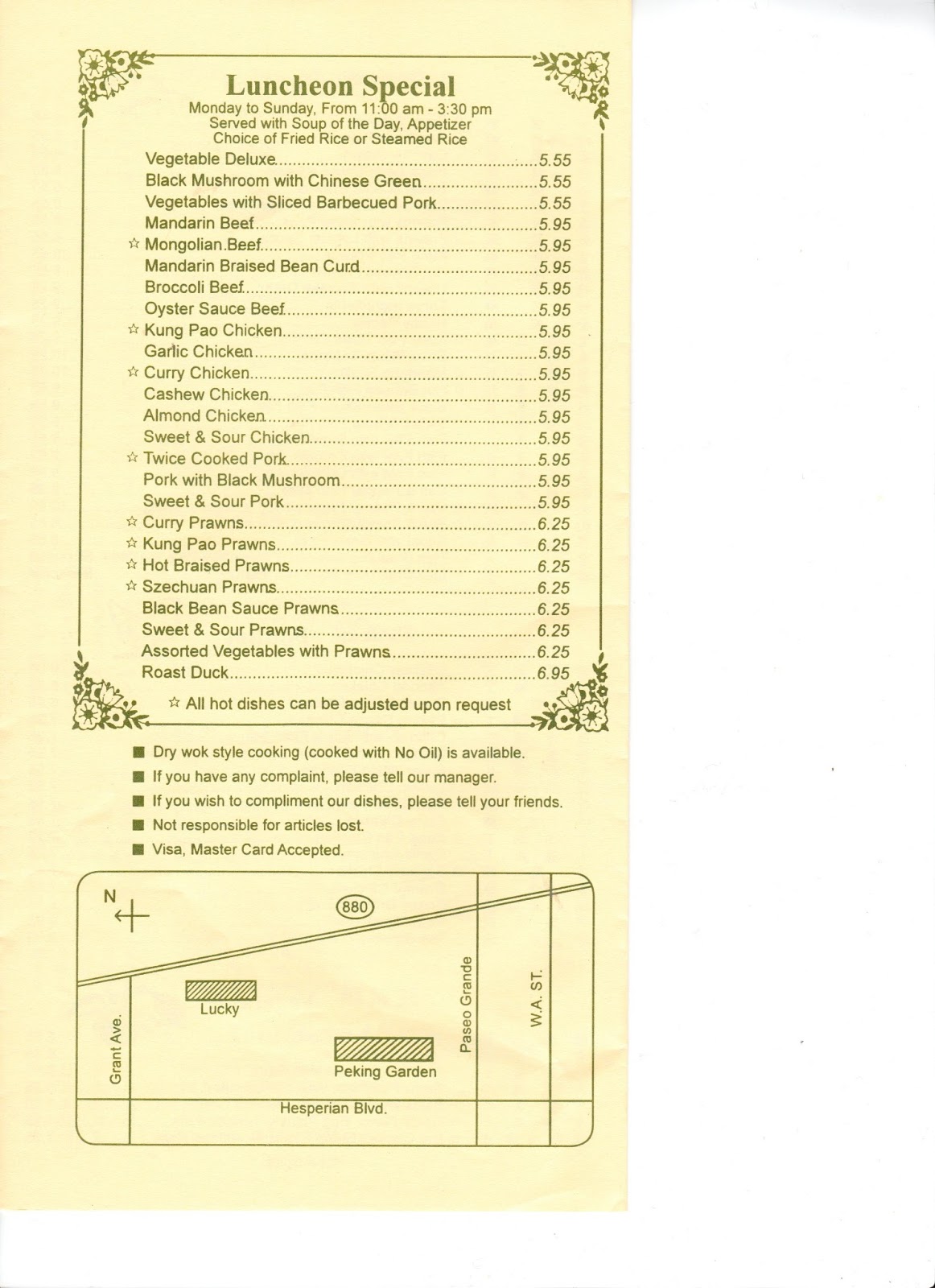 Vc Menu Peking Garden San Lorenzo