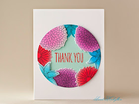 Thank You Card with Freestyle Florals from Mama Elephant by Sweet Kobylkin