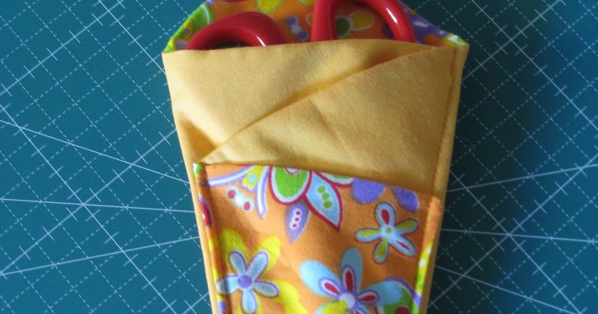 Vicki's Fabric Creations Folded Fabric Scissor HolderRounded Top Version