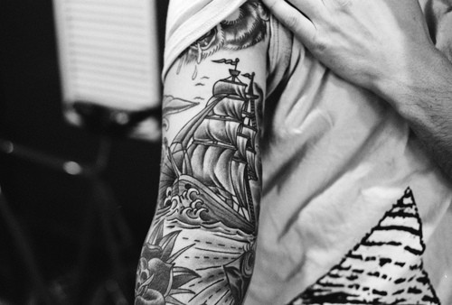 Ship Tattoo Arm