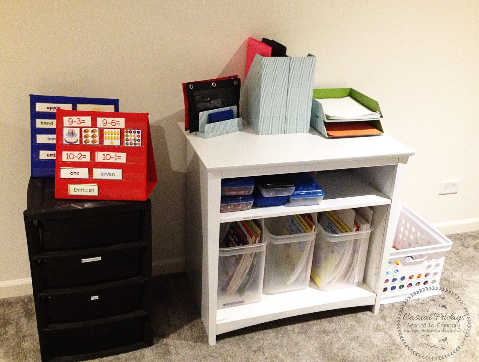 How to organize your desk at home for school picture