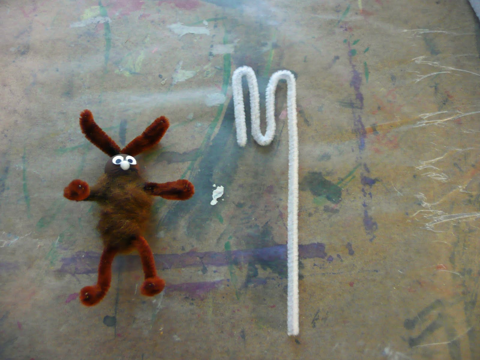 that artist woman Wool Roving Bunnies