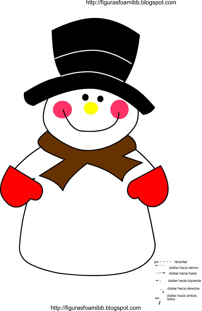muneco de nieve en foami