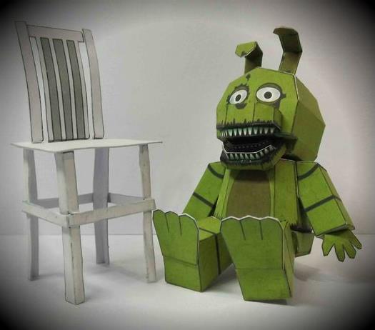PAPERMAU: Five Nights At Freddy's 4 - Plush Trap Paper Model - by