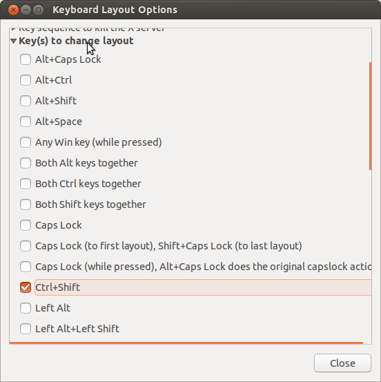 How to configure keyboard layouts in Unity, GNOME 3, KDE Linux notes