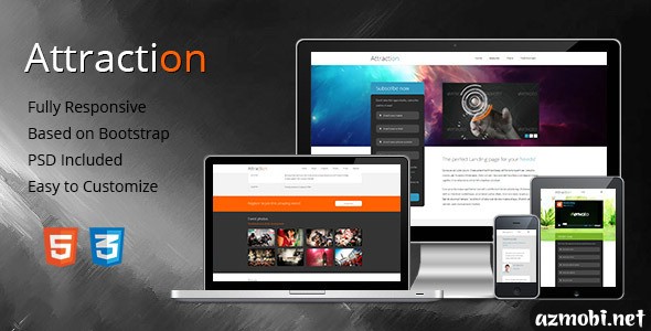 Attraction - Responsive Landing Page