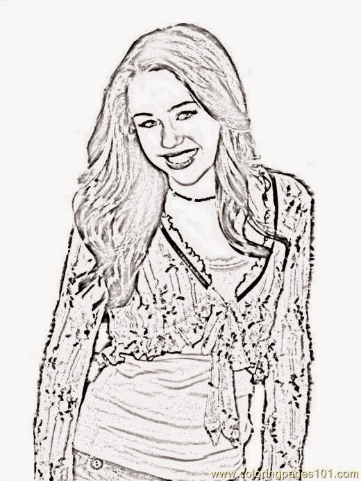 Coloring Pages Miley Cyrus Coloring Pages Free and Printable