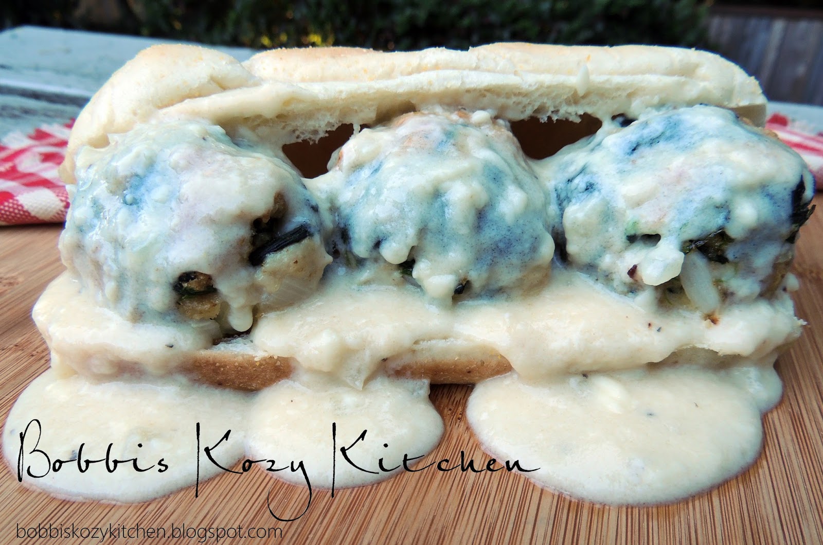 Florentine Meatball Subs with Provolone Cheese Sauce Bobbi's Kozy Kitchen