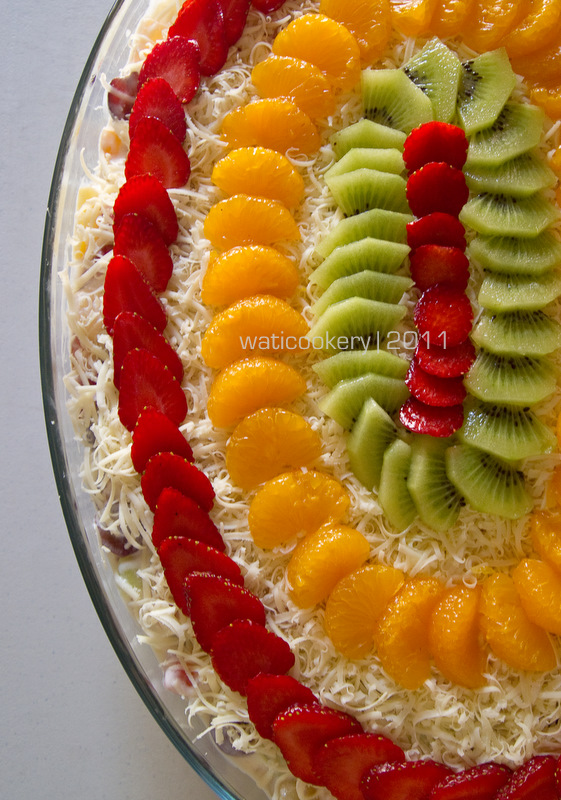 wati cookery Fruit Salad With Cream Cheese Dressing