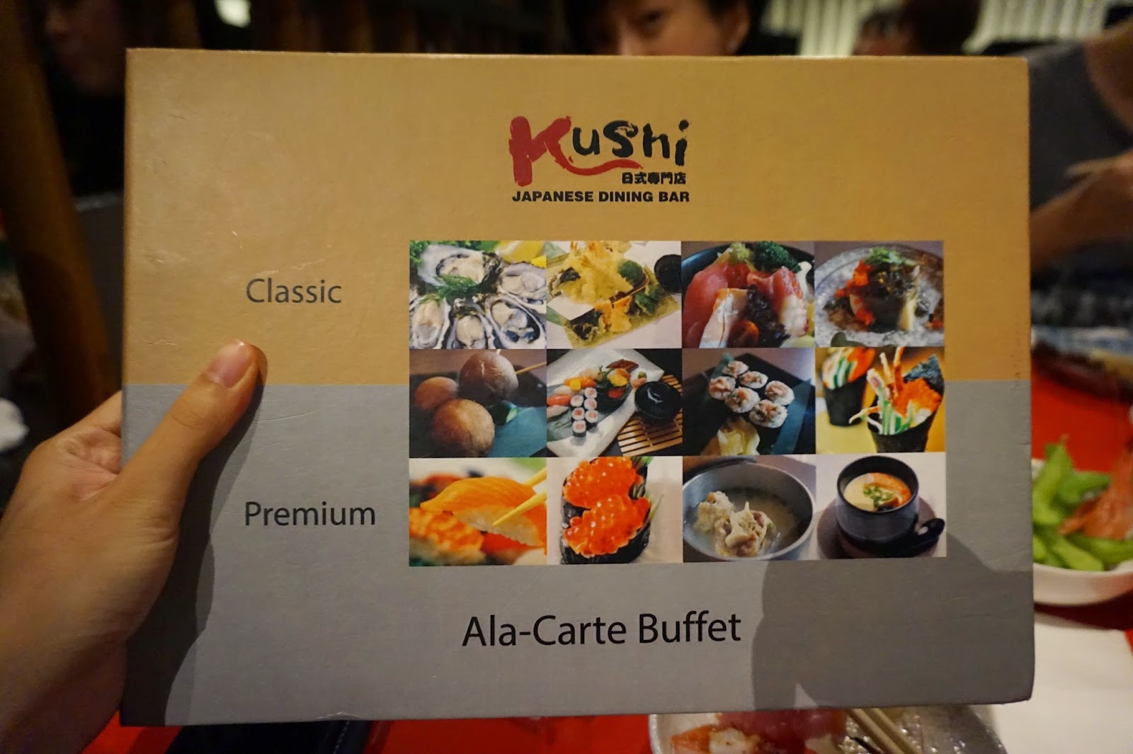 Buffet Menu Kushi Japanese Dining