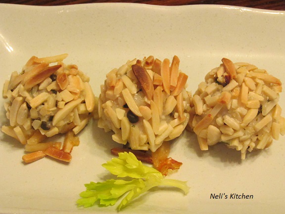 Halibut Ball in Almond
