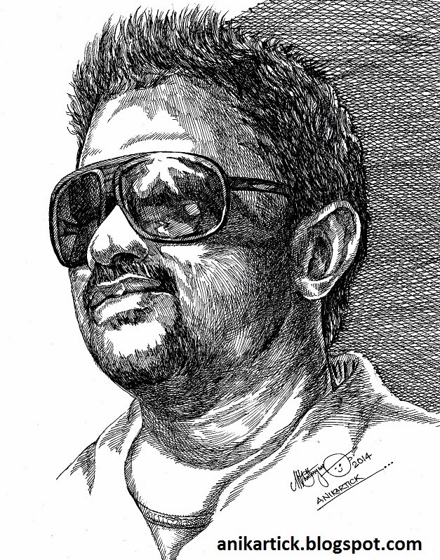 TAMILSELVAN BFA Artist and Lead in 2D and 3D Animation - PORTRAIT - PEN  DRAWING - by Artist Anikartick,Chennai,India | ART / DRAWING / ILLUSTRATION  / PAINTING / SKETCHING - Anikartick