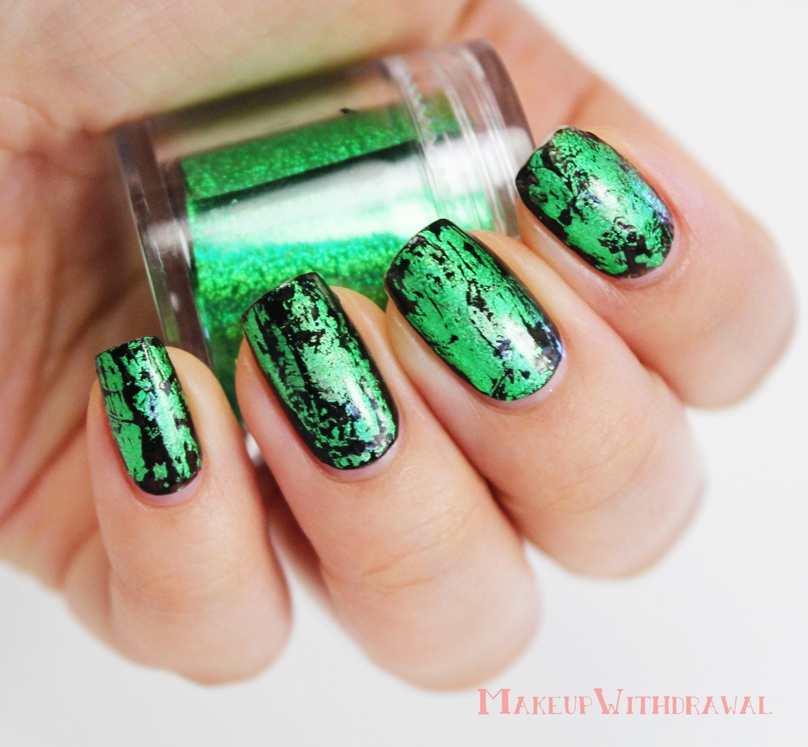 31 Day Nail Challenge v2 Green Nails Makeup Withdrawal