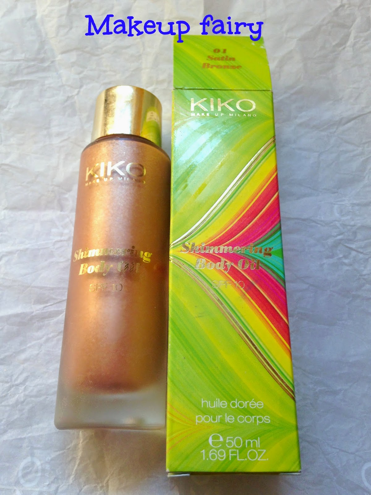 One product review Kiko shimmering body oil SPF 10
