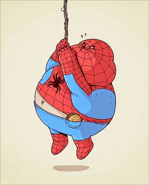 Fat Super Hero Gemuk - marvel Fat Spiderman