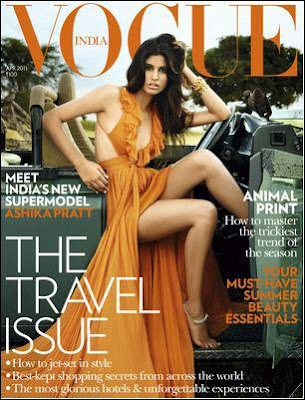 Ashika Pratt on the cover of Vogue India April 2011 
