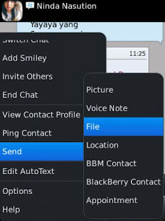 Cara Mengirim File Via BlackBerry Messenger