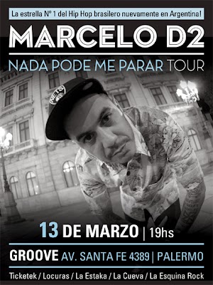 ¿Querés ir al concierto de Marcelo D2 el jueves 13 de marzo? ¡Participá del sorteo de entradas aquí!