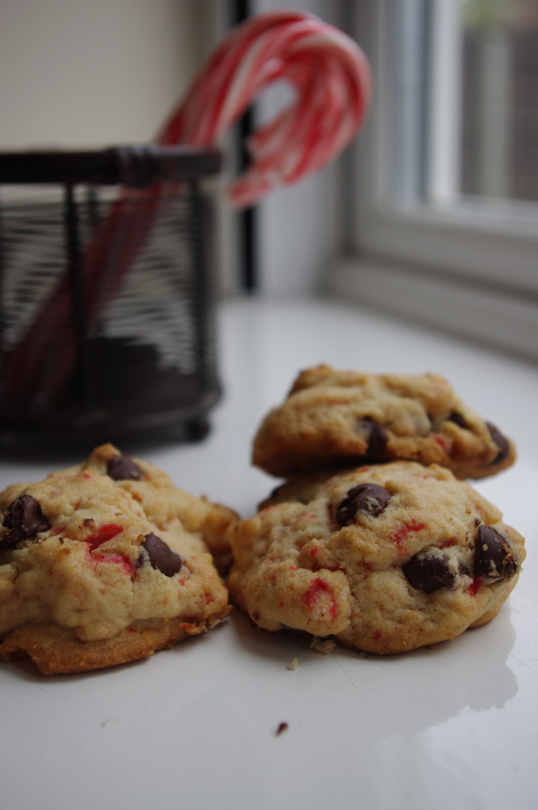 Let's Eat! Candy Cane Chocolate Chip Cookies