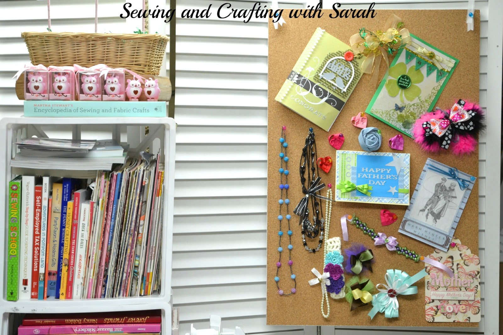 Sewing and Crafting with Sarah Elmer's Cork Foam Board for Craft Room