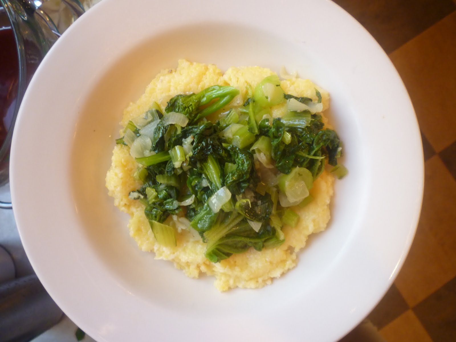 Polenta With Garlicky Greens Video Take Back the Kitchen