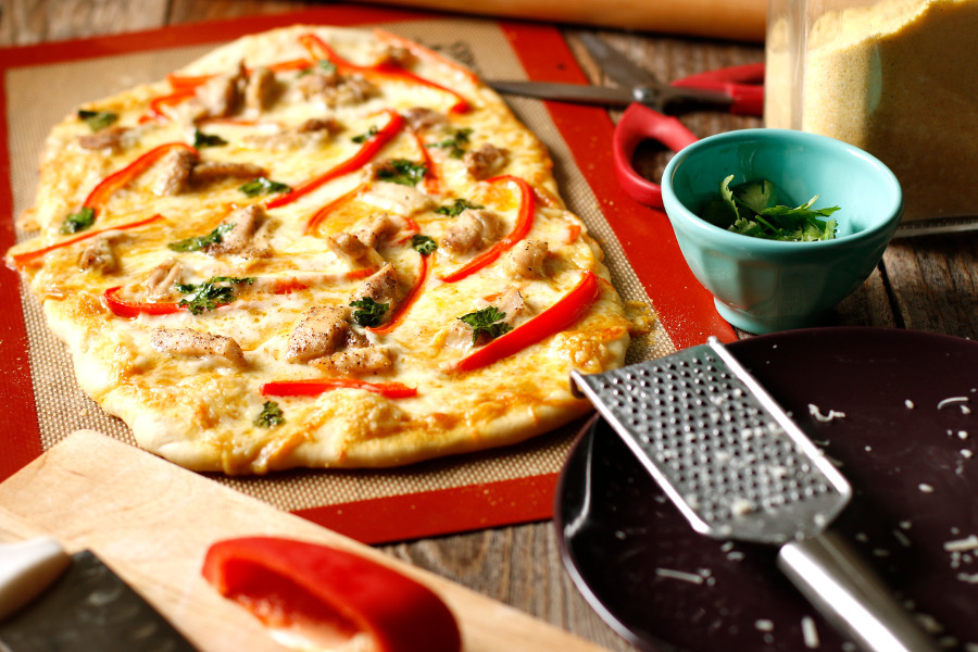 Thai Chicken Pizza With Amazing Peanut Sauce Measure & Whisk Real