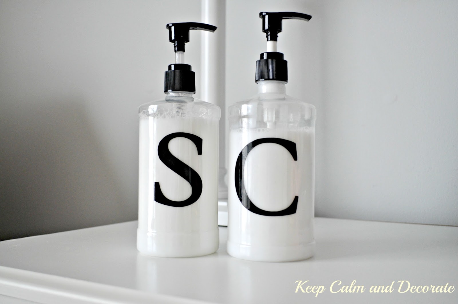 Keep Calm and Decorate Soap Dispensers