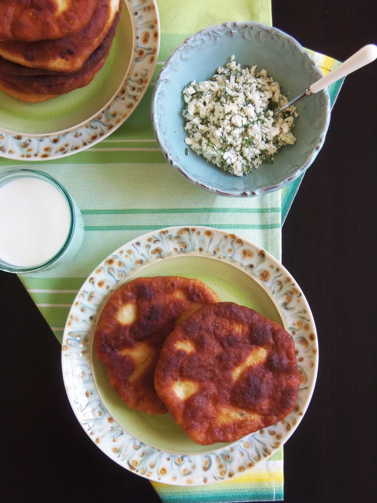 Simply Romanesco Feta Cheese and Dill Stuffed Flatbread