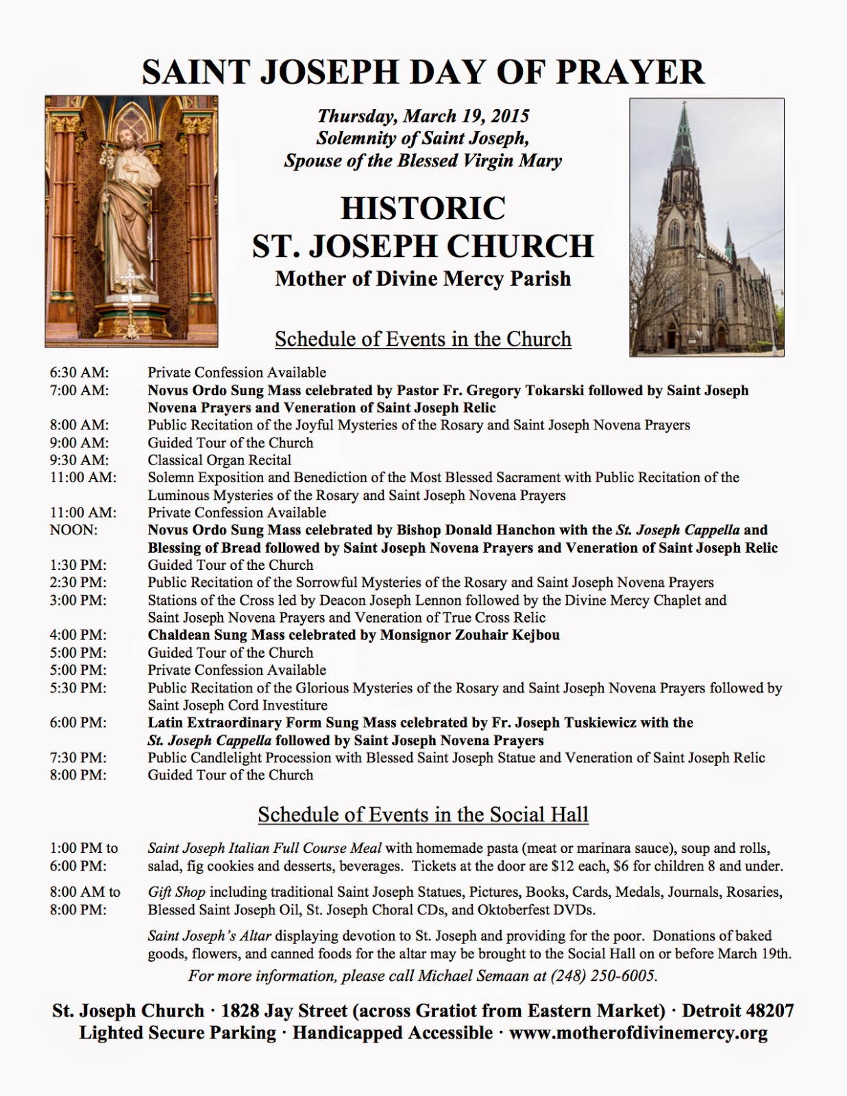 new liturgical movement st joseph day of prayer in detroit prayer at the altar flyer program