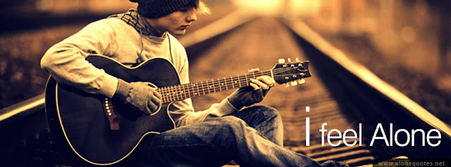 alone boy playing guitar on rail way facebook cover photo, alone boy playing guitar on rail way
