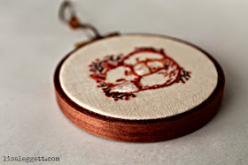 Stained Embroidery Hoop by Lisa Leggett