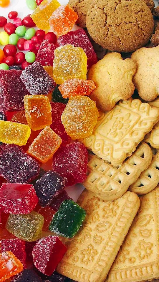 Colorful Jello Candy Baked Cookies  Android Best Wallpaper