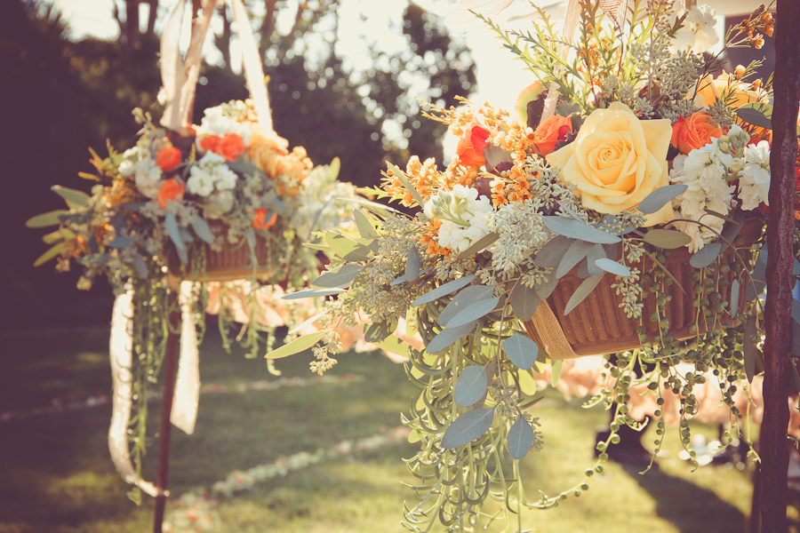 Floral Occasions by Janna Hatch Chic Summer Wedding, Coral and Gold