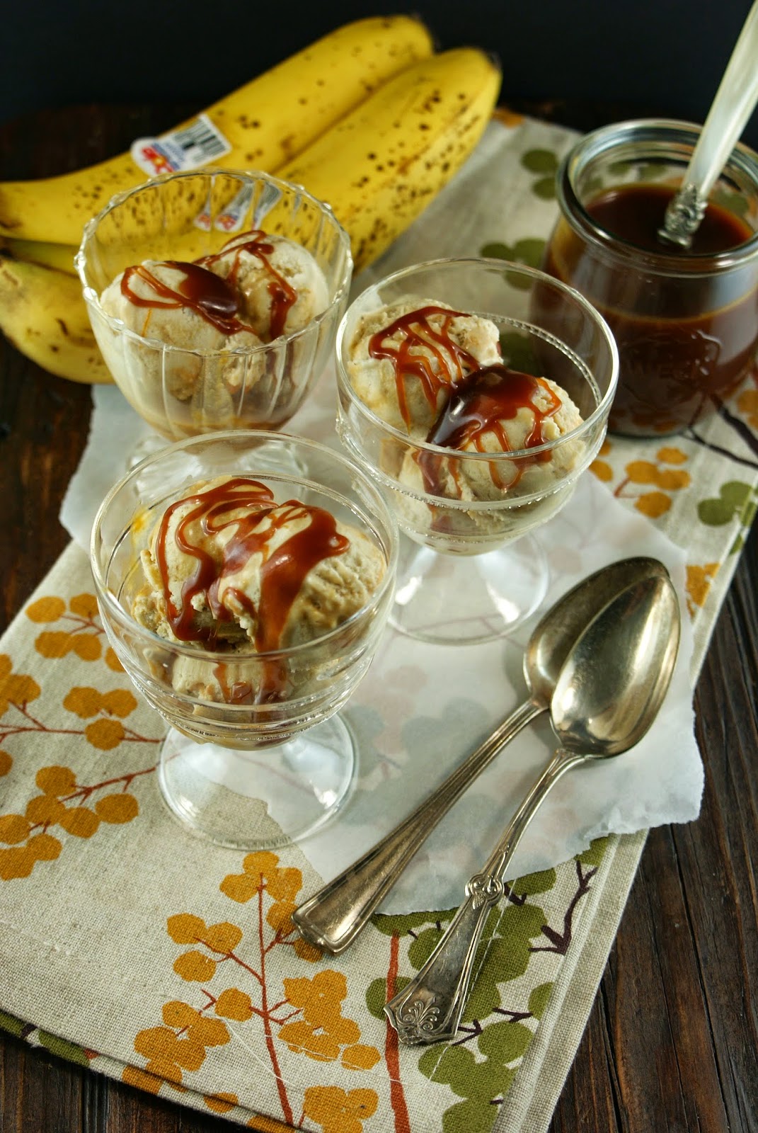 Authentic Suburban Gourmet Roasted Banana Ice Cream with Salted