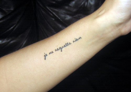 song lyric tattoos. Tattoos quotes about love