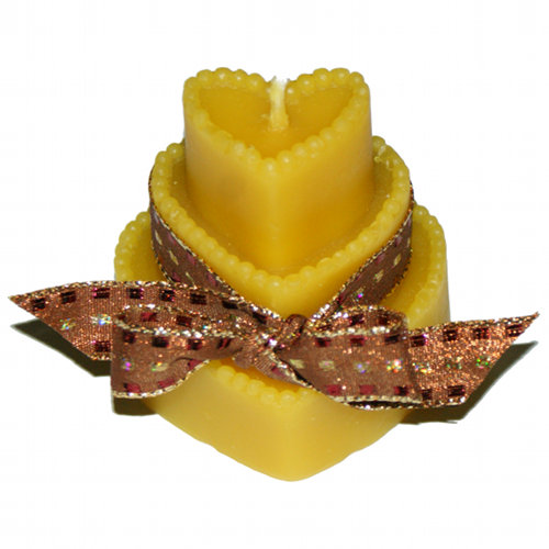 Homemade Valentine's Day Gift Idea Heart Shaped Beeswax Candles DIY