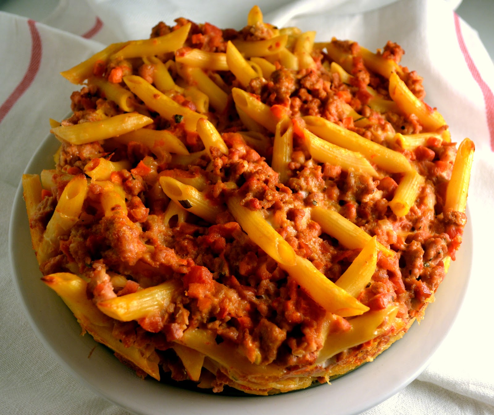 Candy Girl Pasta Bake with Pancetta, Rosemary & Ground Pork