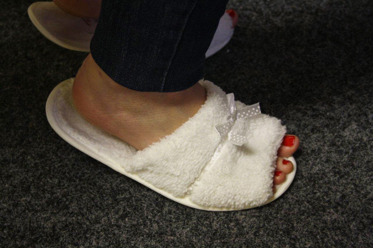 LifeNMMU Slipping into slippers at work