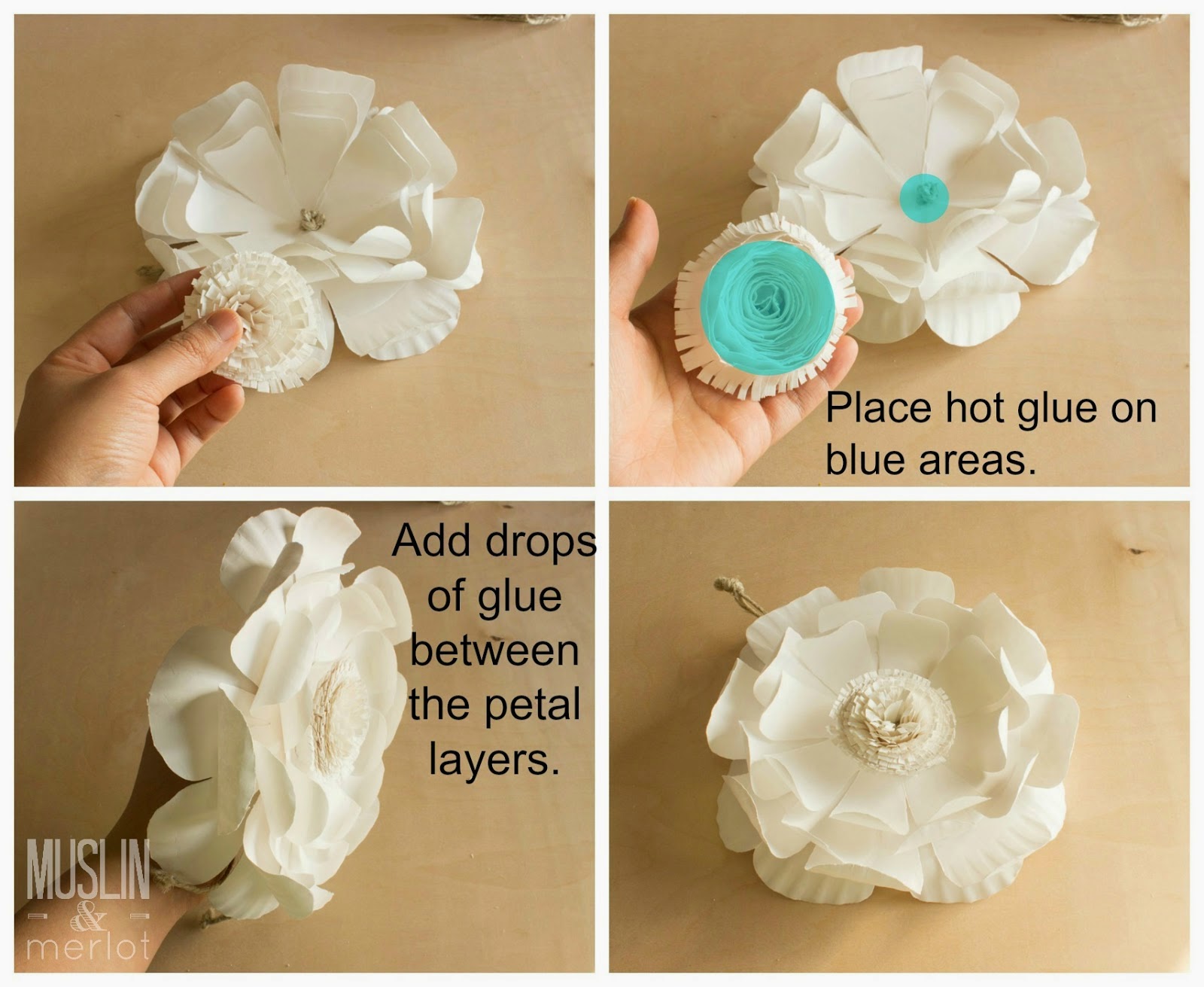 Paper Plate Flowers Step by Step Instructions