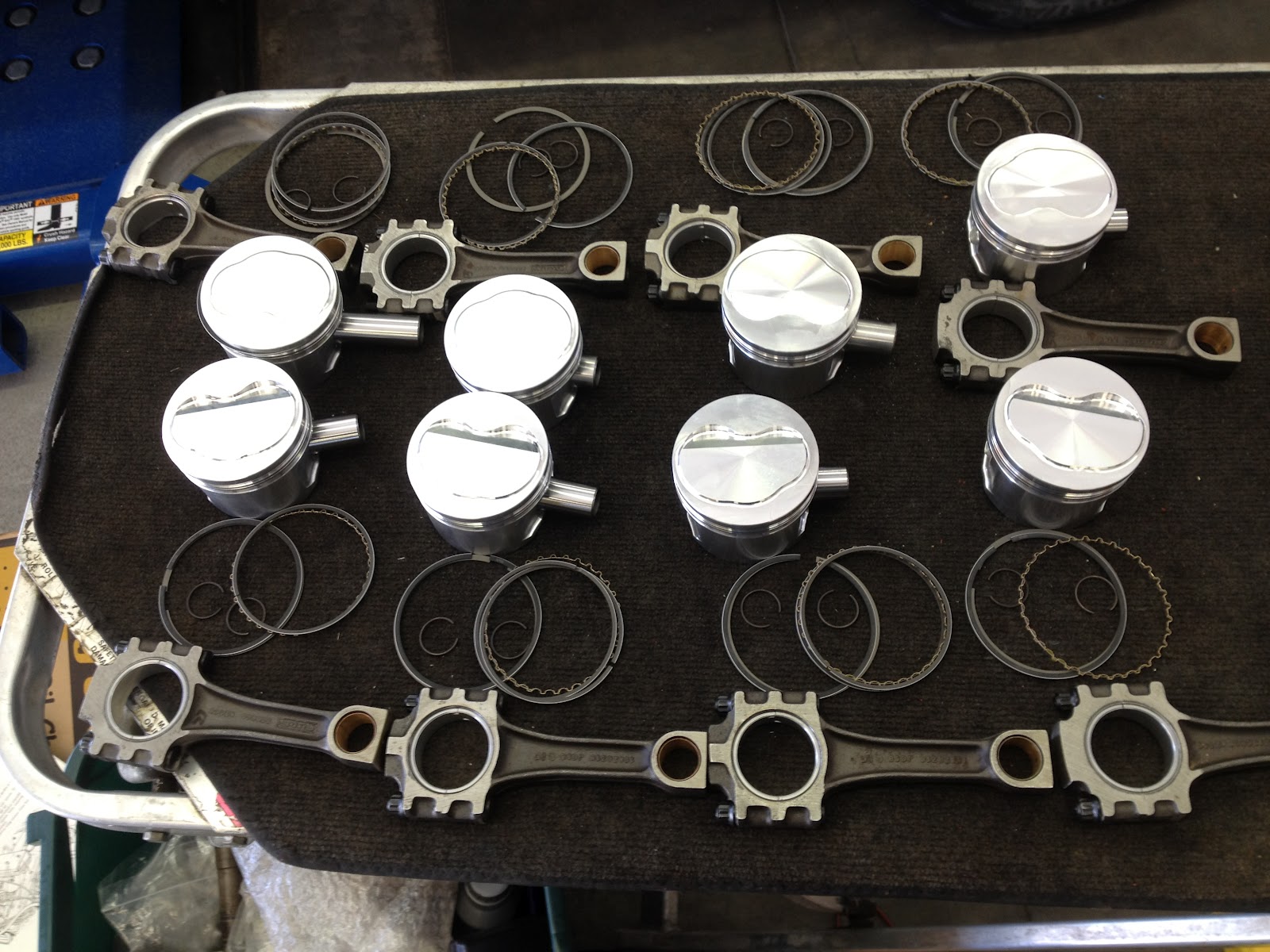 Triumph V8 Engine Rebuild Crankshaft Balanced and Piston Install Begins