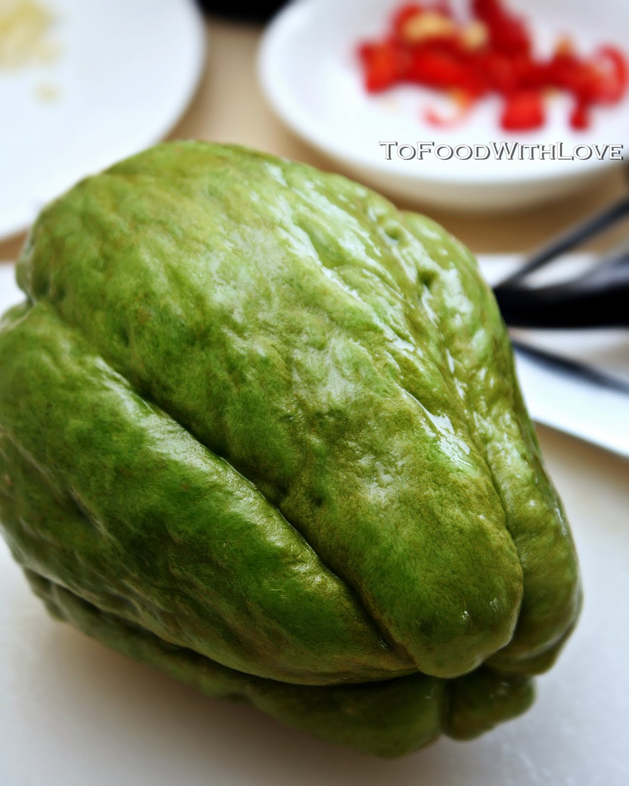 To Food with Love Quick and Easy Stirfried Choko with Glass Noodles