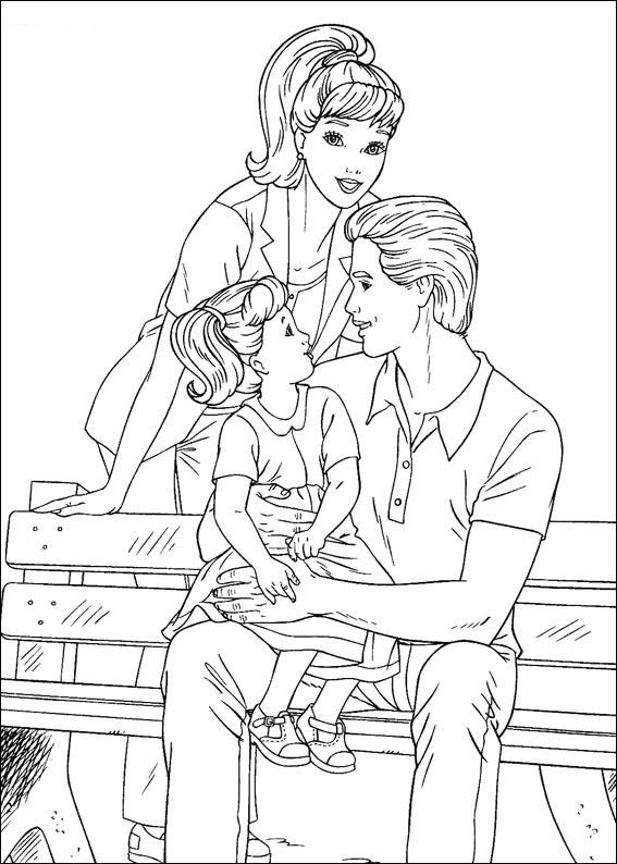 Cartoons Coloring Pages: Barbie and Ken Coloring Pages